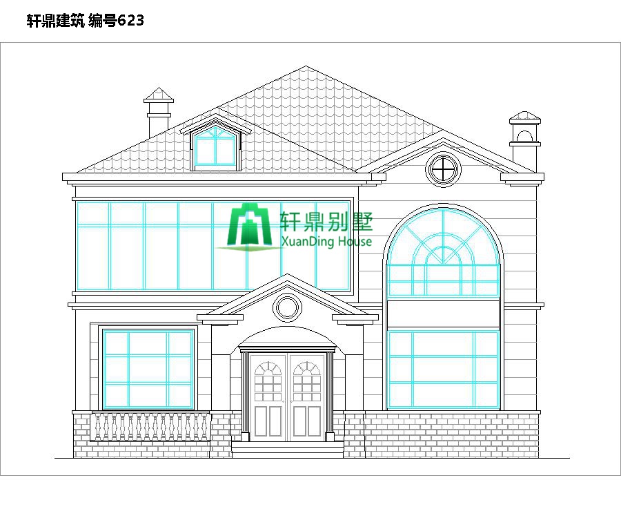 二層田園風(fēng)格自建別墅設(shè)計施工圖1.jpg