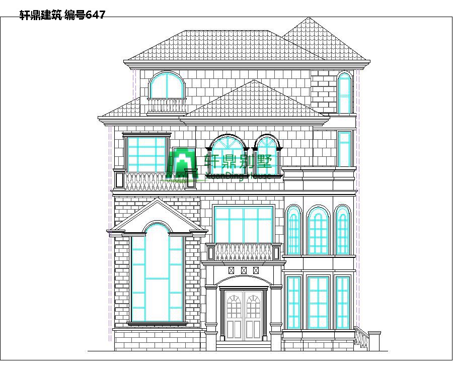 歐式三層半自建別墅設計圖1.jpg