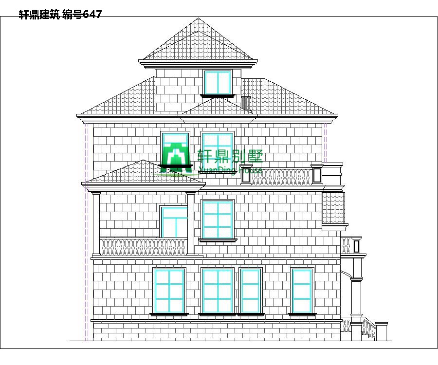 歐式三層半自建別墅設計圖4.jpg