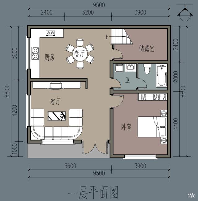 農(nóng)村自建別墅，四房一廳兩層，占地80多平方米，建有小庭院，簡(jiǎn)單舒適！