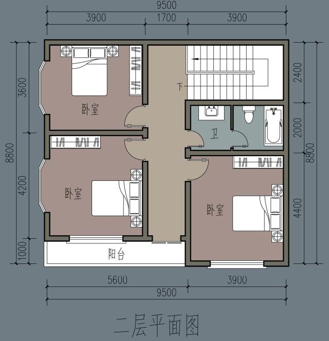 農(nóng)村自建別墅，四房一廳兩層，占地80多平方米，建有小庭院，簡(jiǎn)單舒適！