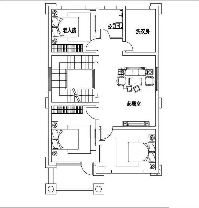 宅基地面積有限，但家庭人口眾多。如果你想要更多的房間，最好建三層,這款別墅推薦給您！