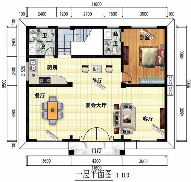 兩棟別墅采用中式設(shè)計，復(fù)古與現(xiàn)代生活，自然融合,給你不一樣的體驗！