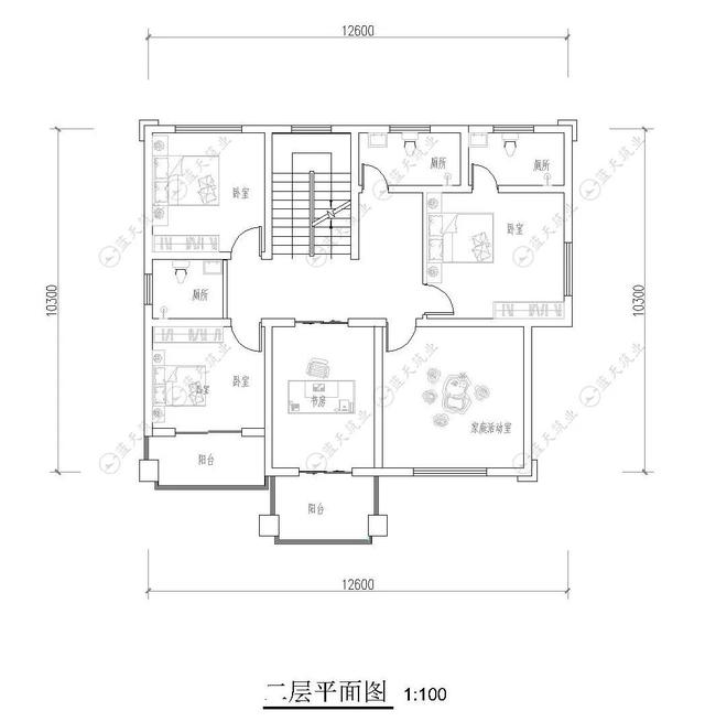 室內(nèi)布局合理實用，空間利用率高，一進門正對神位，符合農(nóng)村生活需求,一座美好的別墅！