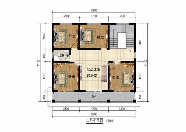 如果自己的地基有這么大的話，在農(nóng)村建一棟這樣的別墅，獨棟獨院，一家人住著溫馨舒適，豈不是美哉