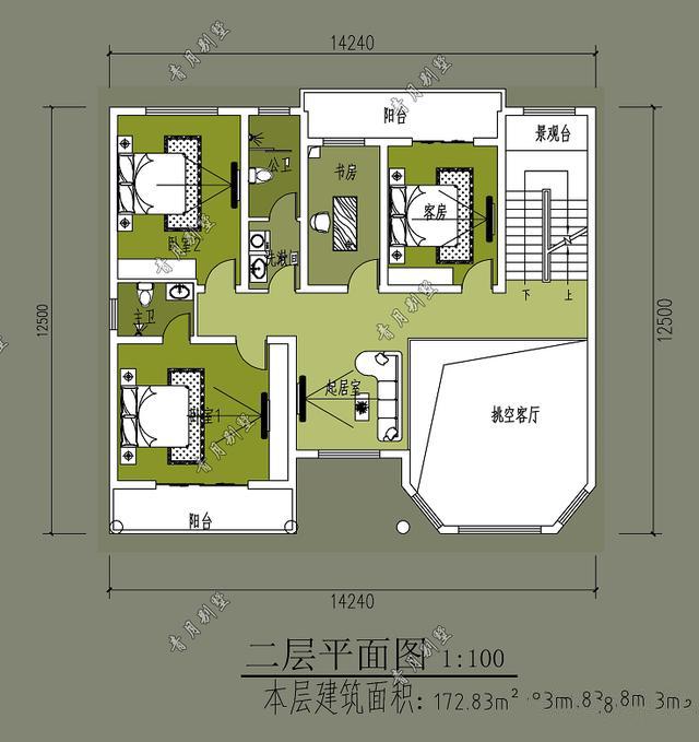 本戶型設(shè)計(jì)漂亮大方，層次分明，不拘一格，外觀大氣上檔次，誰入住誰知道，你值得擁有!