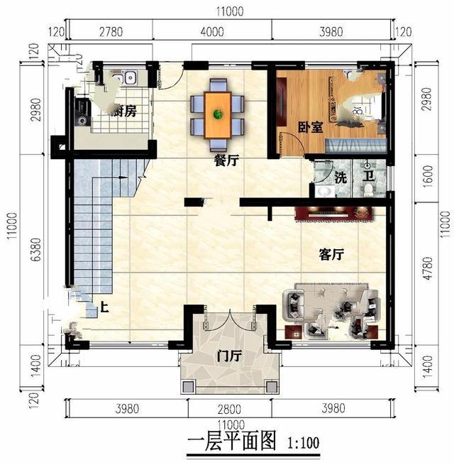 兩棟建筑尺寸相同的別墅，1111米，從各個角度看都是簡歐洲風格。有時候宅基地很大，但我不想建太大的別墅。主要原因是房子越大，成本越高!