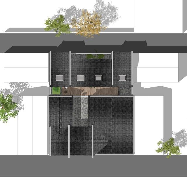 　別墅設(shè)計(jì)：一層緊湊型四合院，面積利用率高，適合在農(nóng)村地區(qū)修建。