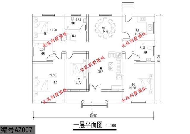 五種農(nóng)村實(shí)用住宅設(shè)計(jì)圖紙