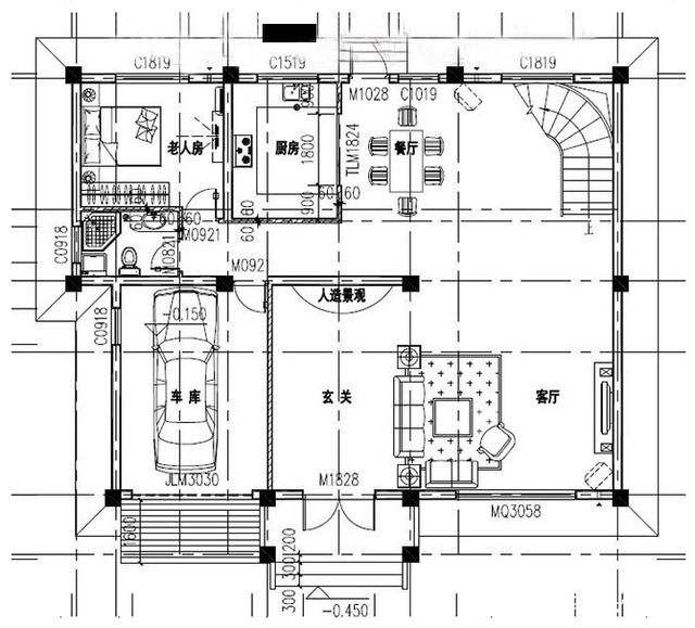 現(xiàn)代新中式四層復(fù)式別墅