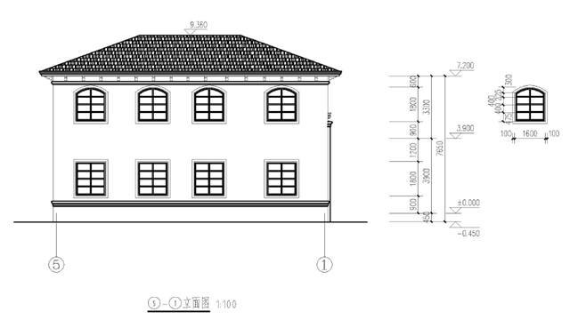 簡單的兩層復式住宅設計圖紙