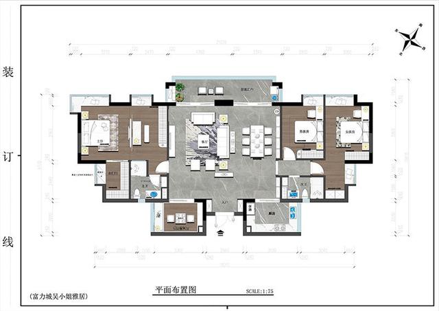 　新中式風格的雙居室裝修