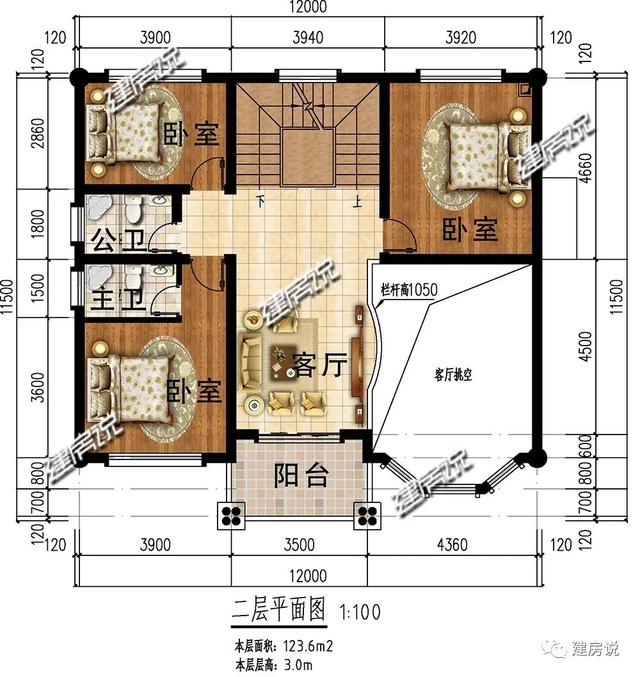 占地128平復(fù)式大樓別墅