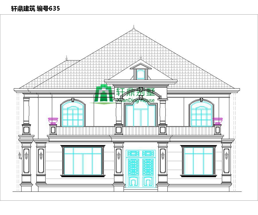 大氣二層自建別墅設(shè)計(jì)圖