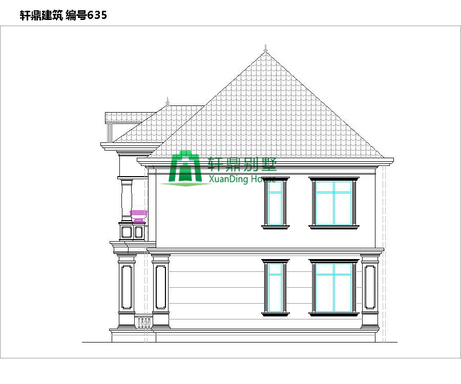 大氣二層自建別墅設(shè)計(jì)圖