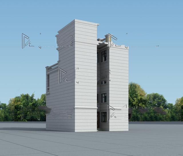 4層帶車庫(kù)的小洋樓設(shè)計(jì)
