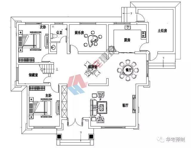 新中式二層農(nóng)村自建別墅設(shè)計(jì)圖紙