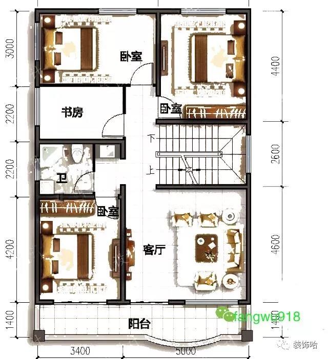 兩層半小戶型自建房設計圖