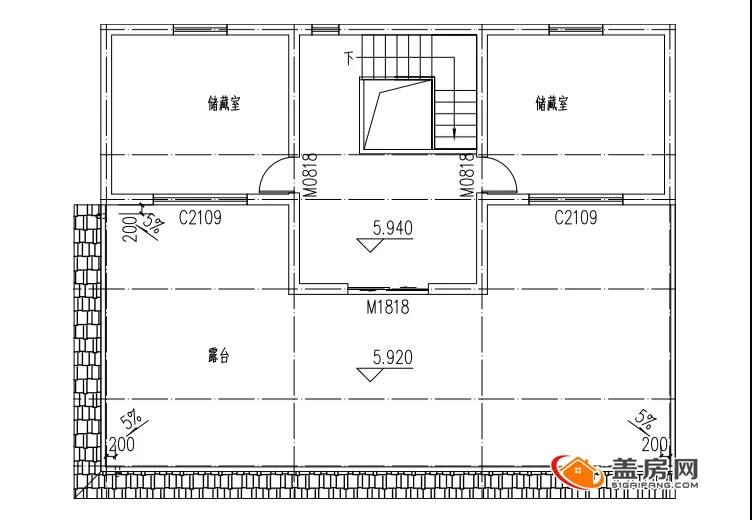 農(nóng)村二樓半建造住宅設計圖