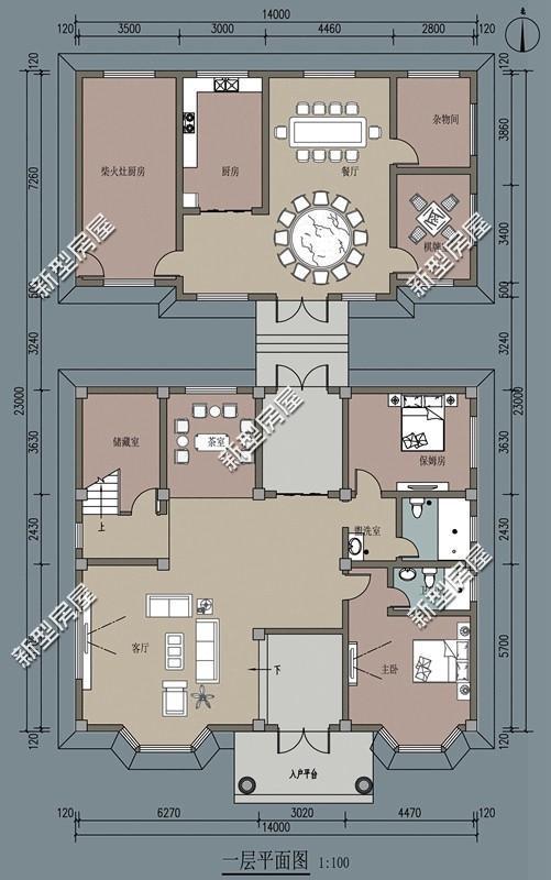 帶陽臺的農村建筑設計圖