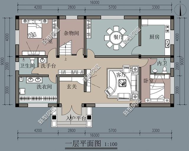 帶陽臺的農村建筑設計圖