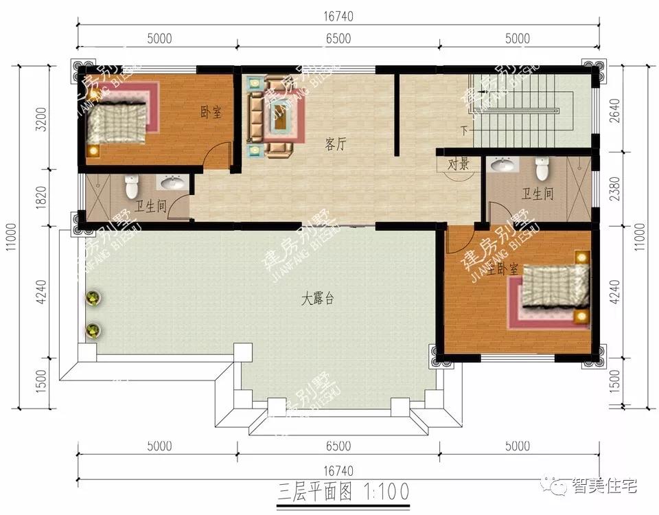 寬16-17米的農(nóng)村別墅