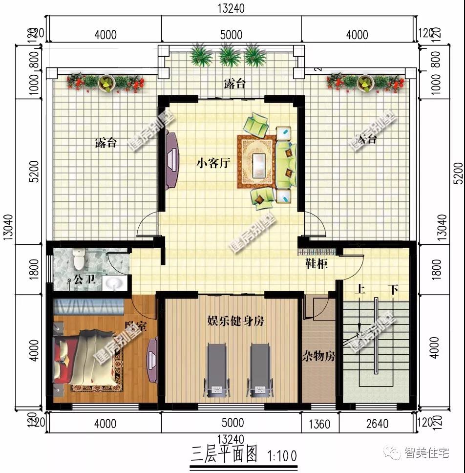 寬16-17米的農(nóng)村別墅