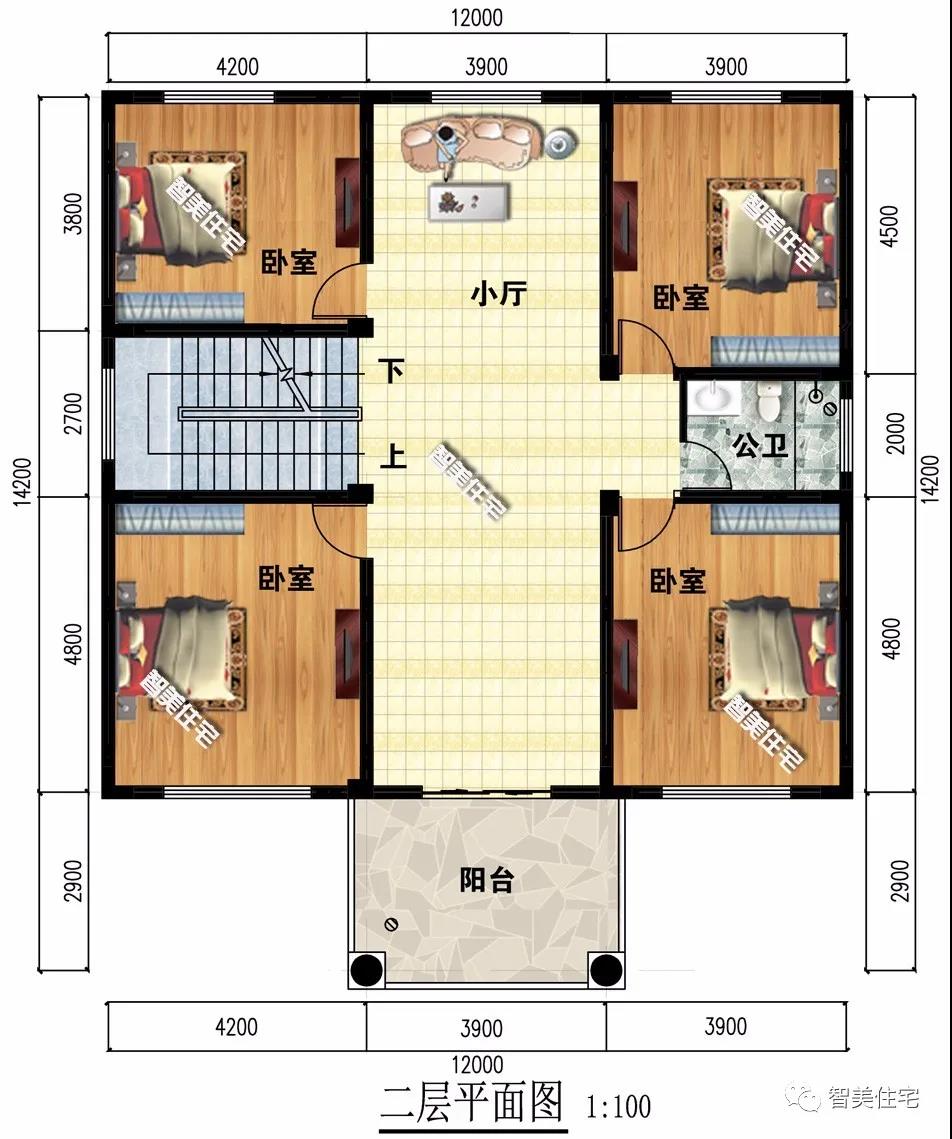 平屋頂設(shè)計的農(nóng)村別墅