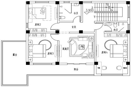 三層樓別墅設(shè)計圖