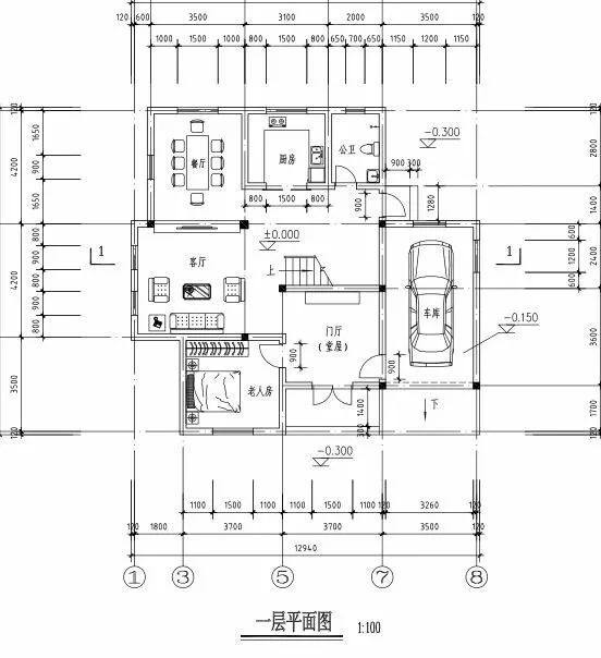 附有停車庫的3層別墅