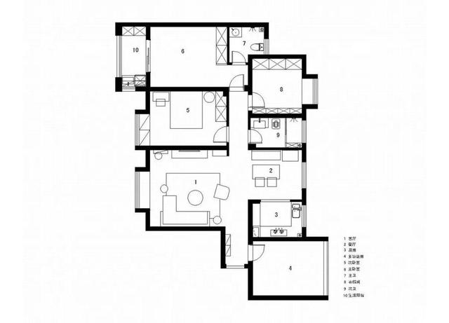 135平米三居室裝修設(shè)計(jì)