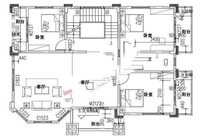 農(nóng)村豪華四層獨戶別墅設(shè)計圖